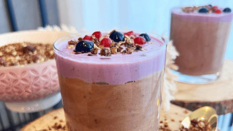 Hirsepudding mit Proteinjoghurt