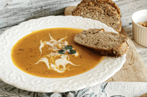 Gebackene Hokkaido-Suppe