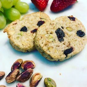 Kekse mit Pistazien und Cranberrys