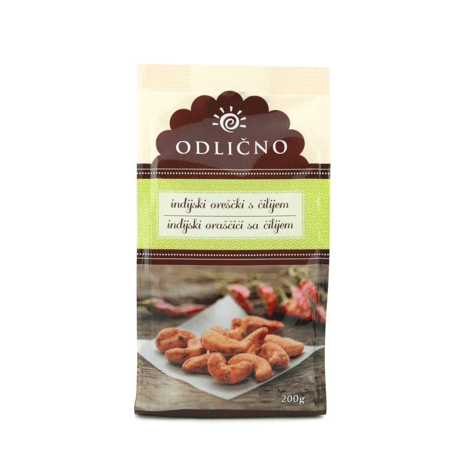 ODLIČNO Chili Cashewkerne, 200 g