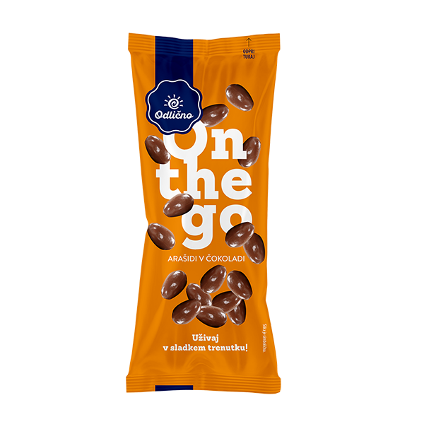 Mit Schokolade überzogene Erdnüsse On the go Odlično 35 g
