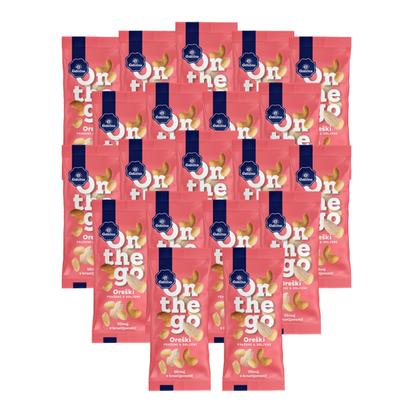Odlično Geröstete und gesalzene Nüsse, 18 + 2 gratis 20 x 60 g