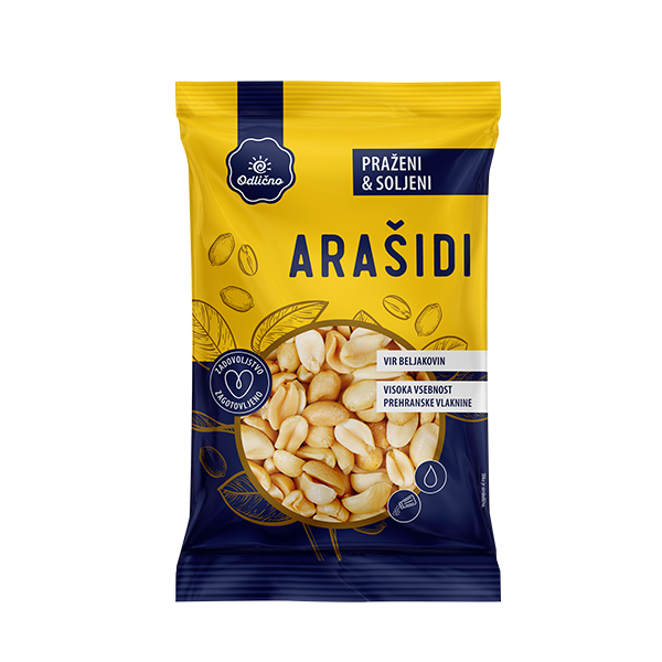 Geröstete & gesalzene Erdnüsse Odlično 200g