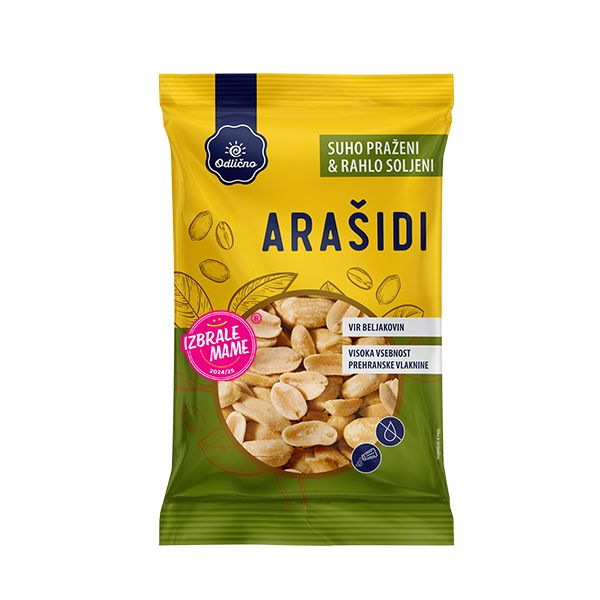 Peanuts, oven roasted & slightly salted Odlično, 200 g