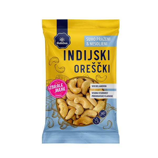 Indijski oreščki, SUHO praženi in nesoljeni 125 g