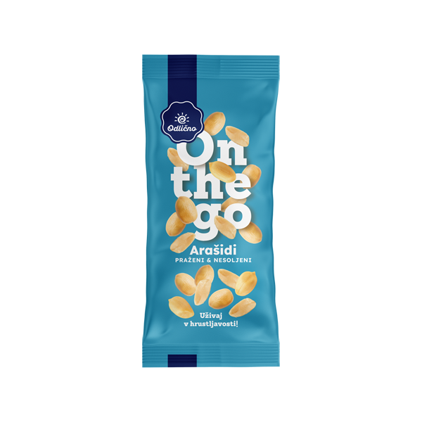Geröstete Erdnüsse ohne Zusatz von Öl und Salz On the go Odlično 60 g