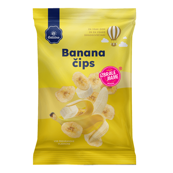 Banana crisps Odlično, 200 g
