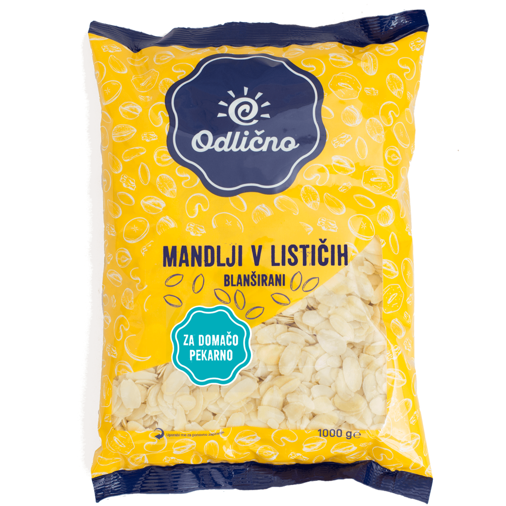 ODLIČNO Mandeln, blanchiert, gehobelt, 1000 g