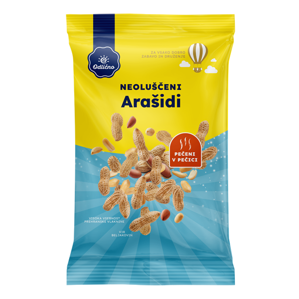 Roasted unshelled Peanuts Odlično, 500 g