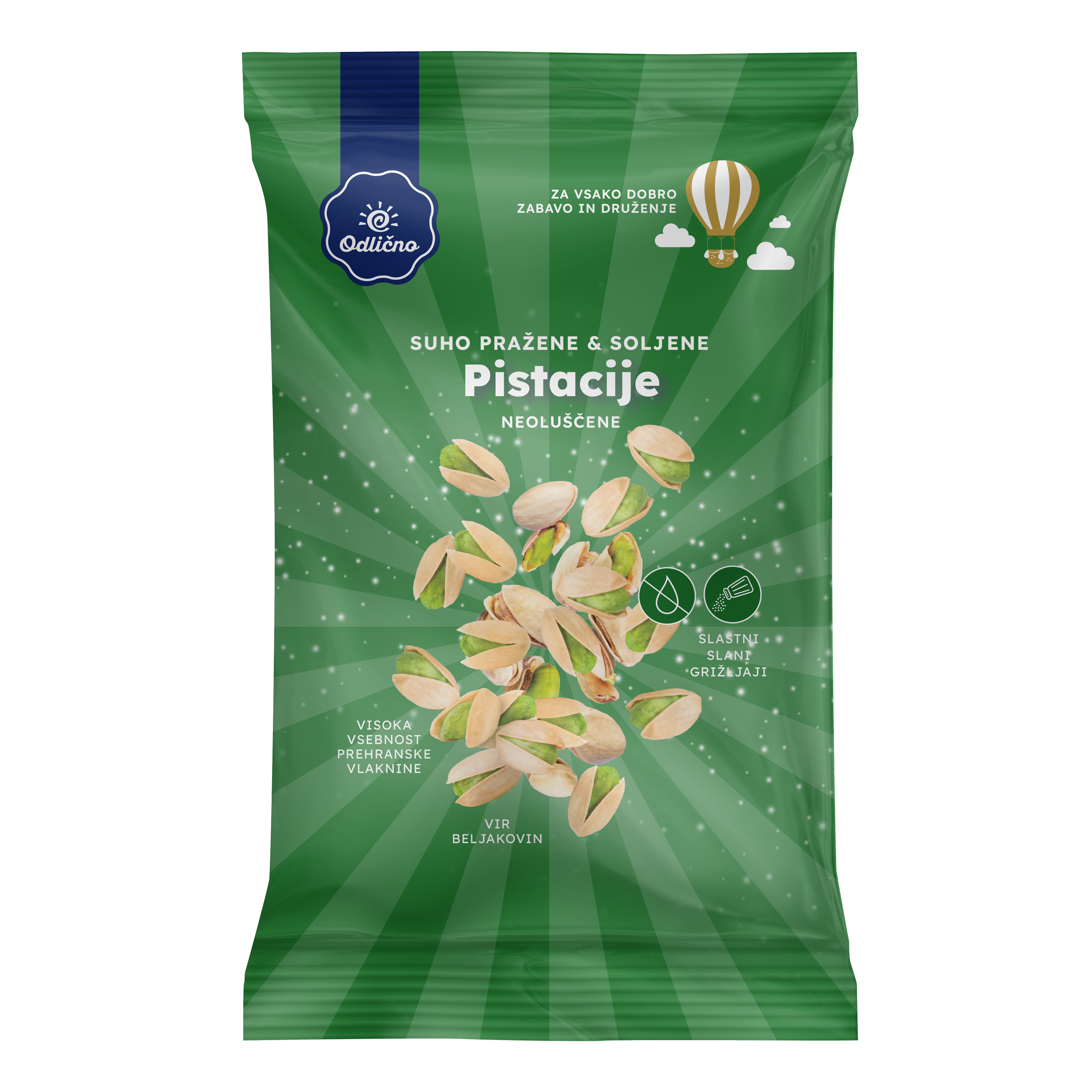 Pistacije pražene & soljene Odlično 125 g