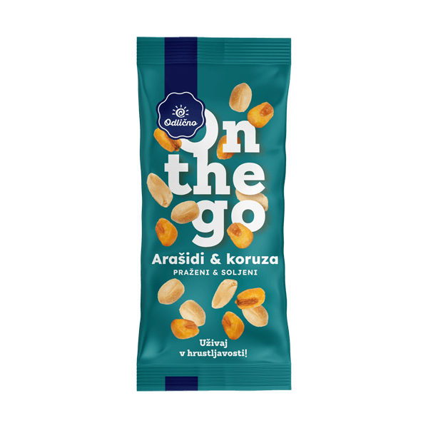 Arašidi & koruza, praženi in soljeni On the go Odlično 45 g