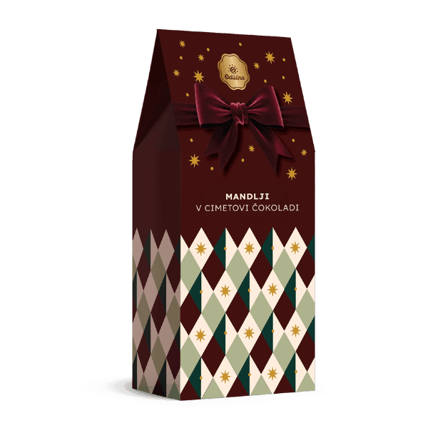 Gift Packaging: Almonds in Cinnamon Chocolate Odlično 125 g