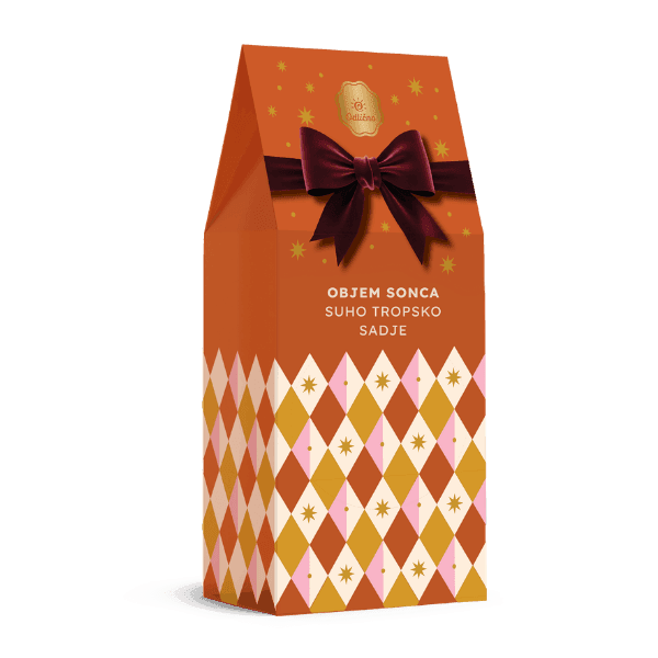 Geschenkverpackung: Sonnenumarmung – tropische Trockenfrüchte Odlično 200 g